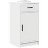 vidaXL Credenza Bianco 40 x 40.5 x 75 cm Legno Multistrato, Soggiorno Moderno, Design Funzionale, Mobile Sideboard Rettangolare, Armadietto Contemporaneo, Decorazioni Minimaliste