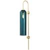 Generic Applique da Parete a LED, Lampada Creativa nordica Moderna di metà secolo con Paralume cilindrico in Vetro Blu, Lampada da Parete Vintage a Collo di Cigno in Metallo Lungo per Inte