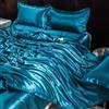 GENPICONG Set di Biancheria da Letto in Seta con Copripiumino, Lenzuolo, Federa, Lenzuolo in Raso di Lusso, Tinta Unita, King Size, Queen Size, Full Size, Twin Size