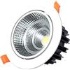FAZRPIP Illuminazione da incasso a LED ad angolo regolabile, CRI 80+, faretto retrofit bulbo oculare, 3W, 5W, 7W, 12W, 15W, 20W Downlight a soffitto a volta, rivestimento del deflettore, luce del foro