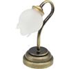 KMGDM 1/12 Dollhouses Miniatura LED Lampada Da Tavolo con Paralume Fiore Elegante Lampada Da Tavolo Casa Delle Bambole Mobili Decoratvie Accessorio
