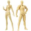 Haniforever Artisti Manichino Blockhead Jointed Manichino Disegno Figure, Piccolo Modello Figura per Schizzi, Pittura, Disegno, Artista Maschio+Set Femminile
