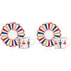 Bialetti Schiaccianoci, Set 2 Tazzine con Piattini, Porcellana