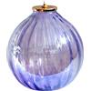 Christus Ampolla Elegante Viola Grande in Vetro Rigato con Gigler in Ottone Dorato - Lampada Decorativa per Atmosfere Accoglienti a Cera Liquida - Ideale per Illuminare e Arredare con Stile