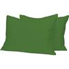 Home Tresor - Coppia Federe per Guanciali Letto con 3 Bottoni Clic Clac, Misura cm. 52x82, Made in Italy, 100% Puro Cotone, 57 fili cm^2, Tinta Unita PRATERIA