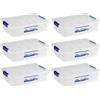 Acan Tradineur - Confezione da 6 Scatole di Stoccaggio - Realizzato in plastica - Contenitore per riporre Giocattoli, Libri, Vestiti, Coperte - N.º 30-9 x 37 x 26 cm - 5 L