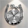 Certykllp Orologio da parete personalizzato con ferro di cavallo 2D stampato in acrilico personalizzato con nome per amanti dei cavalli - Orologi decorativi per casa e ufficio - 6
