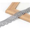 Anevous Nastro in pizzo di cotone, 5 m, vintage, per uncinetto, in pizzo, per cucito, artigianato, matrimonio, scrapbooking, confezione regalo, 2,5 cm, grigio