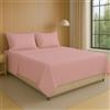 NARCISO - Set Lenzuola 1 Piazza e Mezza 3 Pezzi Tinta Unita Embossed, Completo Lenzuola Una Piazza e Mezza in Microfibra Traspirante ed Anallergica, Biancheria da Letto Made in Italy (Rosa)