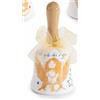 Generico Campanella in Ceramica Decorata - Collezione Angeli - 6 Modelli (Amicizia, Famiglia, Cuore, Studio, Sogni, Salute) - Idea Regalo Natalizia Ø 5 cm x 10 H (Sogni)