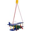 IPP Lampadario a Sospensione per Cameretta Bimbi, Lampada Aereo in Legno Colorato, 45x42 cm (Multicolore)