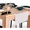 Mobili Fiver, Runner da Tavola Gioele in cotone 45x200, Beige, runner da tavola moderno Cotone 100%, Made in Italy