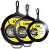 LODGE Set di padelle in ghisa pre-stagionate, 3 pezzi, include padelle da 20,3 cm, 25,7 cm e 30,5 cm