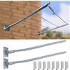 parpyon® Bracci Stendibiancheria da balcone esterno, Stendibiancheria da parete o ringhiera in ferro per filo per stendere il bucato prodotto 100% Italiano (A Muro, Acciaio Zincato)