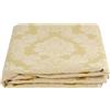 SaRani Tessuto Jacquard Broccato Fantasia Floreale Oro, Stoffa Damascato per Arredo Casa Tovaglie Cuscini Tendaggi, 70% Cotone 30% Poliestere, Colore Crema Dorato, H 280 cm (Taglio 260x280 cm)