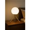 TEKHOME Lampada da Tavolo Moderna G9 in Metallo e Vetro Colore Bronzo - Design Elegante per Soggiorno, Camera da Letto, Comodino - D35