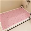 Z·Bling Tappetino Doccia Antiscivolo 70x100cm,Tappeto Bagno in Luffa,Tappeto Doccia Senza Ventose,Tappetino Vasca con Fori di Drenaggio,rosa