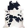 rugsx Tappeto in Pelle Bovina Artificiale Cowhide, Mucca, Motivo Animali, Finta Pelle, Tappeto per Soggiorno, casa, Camera da Letto, DIY Crafts, Bianco Nero 100x150 cm