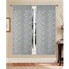 GBiancheria Coppia Tende a Pannello Marta Ricamate Arabesco Tessuto Semitrasparente Elegante 60x150 o 60x240 cm - Tende Moderne e Classiche per Soggiorno Cucina Camera (Grigio, 60x150 cm)