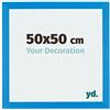 yd. Your Decoration - Cornice 50x50 cm - Blu Acceso - Decorativa Parete in Legno con Vetro in acryl - Antiriflesso - 50x50 Cornice - Mura