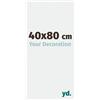 yd. Your Decoration - Cornice 40x80 cm - Bianco Lucente - Cornice Decorativa Parete in Plastica con Vetro in acryl - Antiriflesso - 40x80 Cornice - Evry