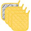 Joyhalo 4 Pezzi Presine per Cucina, Portavaso in Cotone con Ottima Resistenza al Calore, Sottopentola Antiscivolo per Cucina, Giallo