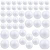 Pllieay 48 pezzi Palline in schiuma di polistirolo, 6 misure, per decorazioni artistiche, artigianato, casa, progetti scolastici e decorazioni per feste