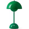 Luxio Lampada da tavolo LED Milano, senza fili ricaricabile da 5000 mAh, colore verde. Intensità regolabile e 3 temperature di colore. IP44. Cavo USB e presa UE inclusi.