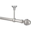 HDTL Kit Bastone per Tende in metallo 25mm Cromo Opaco Montaggio a Soffitto 200 cm Rode