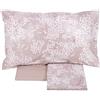 Fazzini completo lenzuola per Letto singolo in Puro Percalle di cotone art. Kimono (Rosa 1)