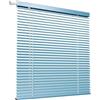 Generic Tende Veneziana in Alluminio con Fissaggio Senza Foratura, su Misura Larghezza 42-150cm Altezza 50-240cm Persiane Veneziane Orizzontali Senza Fili, Privacy, per Finestre Interne(Light Blue)