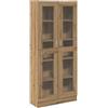 vidaXL Credenza Alta Rovere Artigianale 82,5x30,5x185 cm in Truciolato, credenza, Mobile Contenitore, Madia, Mobile, Mobile Laterale, Mobile Alto