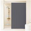 Single tree forest Tenda da Doccia Magnetica Pieghevole per Bagno, Lino Spesso con Ganci - Adatta per vasche da Bagno- W120xH240cm-Gray