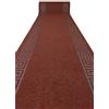 Casatessile Tappeto passatoia Larga 67 cm. GREK Antiscivolo, Tappeto Corridoio, Corsia Ingresso, Tappeto Lavello - Rosso, 340 cm.