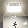 WhitePoplar - Lampada da armadio ricaricabile con sensore di movimento, alimentato a batteria ricaricabile, senza fili, 500 lm, luce attivata dal movimento, per doccia, scale, corridoio, dispensa,