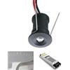 Planetitaly KIT 9pcs Mini faretto IP65 LED 1W resa 12W incasso punto luce box doccia cielo stellato segnapassi luci gradini con alimentatore (3000K, Nero)