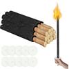 Cecaylie 10 pezzi Torce di cera, 100 minuti di tempo di combustione, torce da fuoco all'aperto, manico extra lungo con paramano, cera naturale per bambini, escursioni notturne, campeggio, giardino