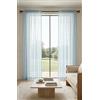 HOME ZEN HOUSEHOLD LINEN COPPIA TENDE BOUCLÈ EFFETTO LINO TINTA UNITA SEMITRASPARENTE CON PASSANTE (GRIGIO FREDDO, 150A x 60L cm (2 Pannelli))