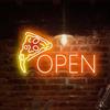 HFHungkeong Segno al Neon Pizza - Segno Luminoso Acrilico Aperto per Pizzeria, Cucina, Decorazioni per Feste - 40x20CM/15.7x7.8Pollici