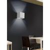 TEKHOME TEKHONE Applique da Parete in Gesso Verniciabile Design Moderno Luce Up & Down per Interni con Attacco G9 - Bianco - GS-E15