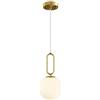 Generic UNIVERSO LAMPADARIO A SOSPENSIONE DA SOFFITTO OVALE IN BRONZO E SFERA IN VETRO ATTACCO PER LAMPADINA G9