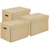 IMBALLAGGI 2000-3 Scatole Trasloco, Scatole Cartone con Coperchio 40x30x30 100% Eco Doppio Strato Rinforzato Armadio, Archivio, Documenti Porta Oggetti - Scatoloni con Manici Portaoggetti Fino a 5kg