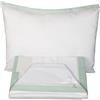 Ruoccohome Lenzuolino Carrozzino Culla Neonato Set 3Pz. da Ricamare tela Aida Regalo Bimbi Coordinato Completo 100% Puro Cotone Verde | Made in Italy