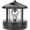 Drhomeam Faro ornamentale ad energia solare, impermeabile, per esterni, luce rotante per giardino, patio, decorazione (nero)