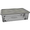COSE DA CASA Contenitore con Coperchio e 4 Ruote Box Portaoggetti 30LT STORAGE Salvaspazio Sovrapponibile scatola 60x40x18 Organizer Multiuso organizzazione Casa Bagno Ufficio (Grigio talpa)