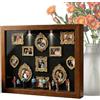 Yonuaret Museum Of Us Cornice Mini Museum Silhouette Box Regalo Personalizzata Per Coppie, Shadow Box Frame Kit With Gold Mini Frames & Figurins DIY MiniDisplay Case For Valentines Day Gift