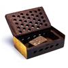 CRIGEMA - Ambra incenso solido dall'India - Pezzo da ca. 20-25 gr - Kit con Scatola perforata (AMBRA NATURALE)
