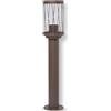 GASIASHOP SRL UNIVERSO PT-01C LAMPIONCINO DA GIARDINO IN ALLUMINIO ROSSO RUGGINE CON ATTACCO E27 DA ESTERNO IP54