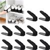 UISEBRT - Scarpiera regolabile da 30 pezzi, colore nero, portascarpe salvaspazio regolabile in 3 livelli, organizer per scarpe, antiscivolo
