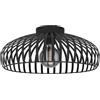 Eglo Mogano 3 - lampada da soffitto dal design | monocromatico, plafoniera, lampada da salotto in metallo di colore nero, con attacco E27, diametro 43 cm